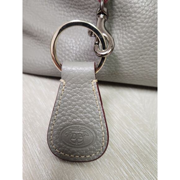 Dooney & Bourke Logo Lock Shoulder Bag Coin Purse Key Ring 3 Piece Set Grey - Picture 13 of 16
